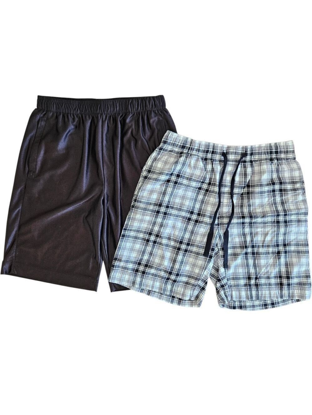 Denver Hayes And Logistiks Shorts Plaid And Black Mens Medium Lot